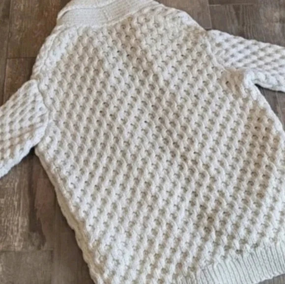 S-L Rare Kim Haller Heavy Knit Merino Wool Blend Open Front Cardigan MSRP $600 - Picture 4 of 16